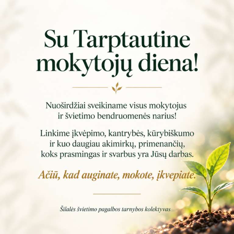 Su Tarptautine mokytojų diena!
